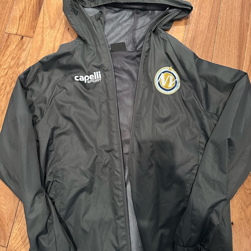 Capelli of New York Black Windbreaker Jacket